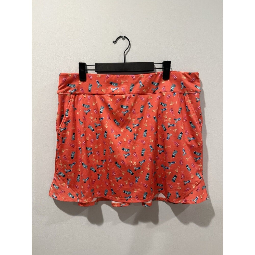 Mixed Drinks Alcohol Skort Womens XL Active Tennis Pickleball Golf Athletic